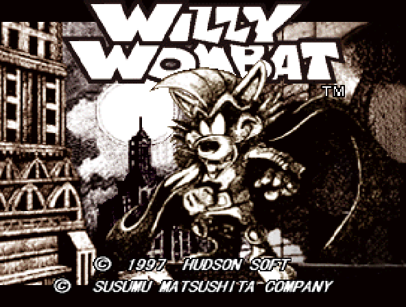 Willy Wombat Title Screen